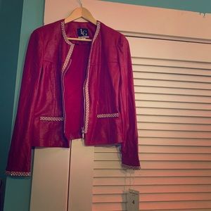 Lena Gabrielle red embellished jacket